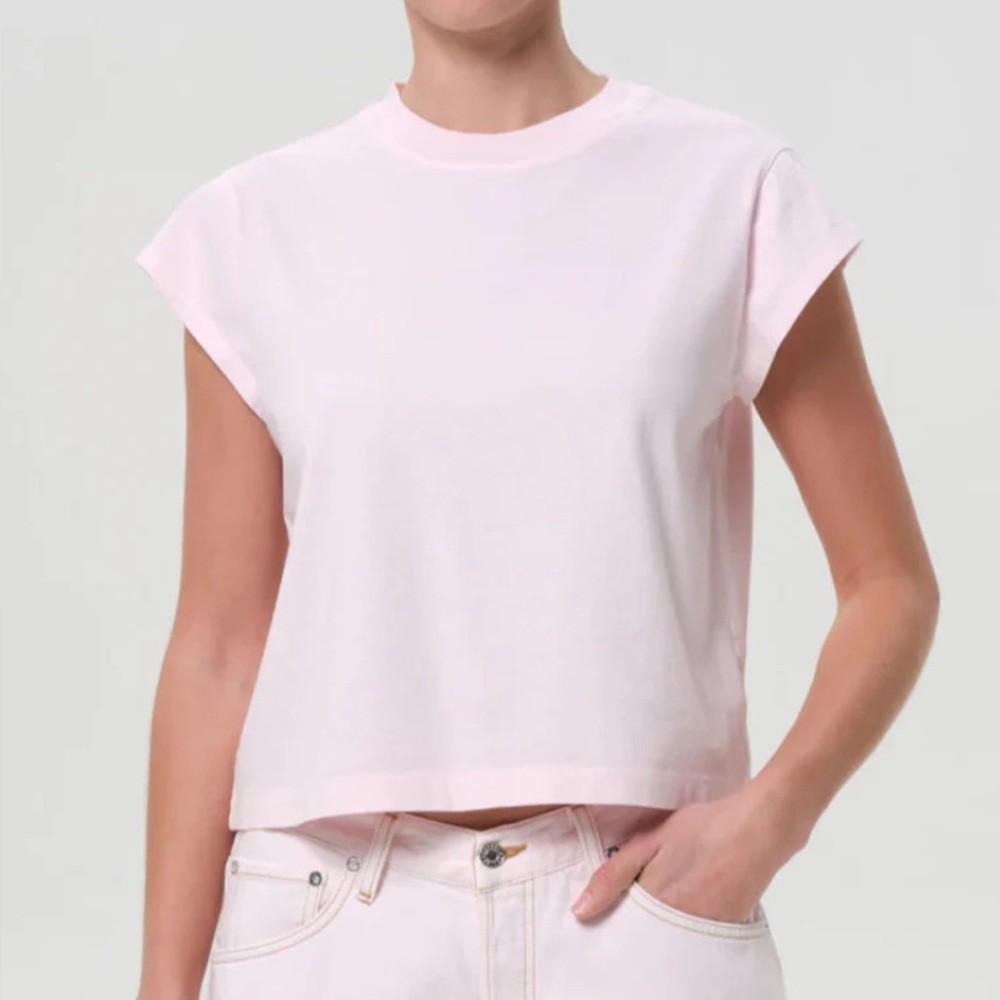 NWT Agolde Bryce Cap Sleeve Tee Cosmos Large $150